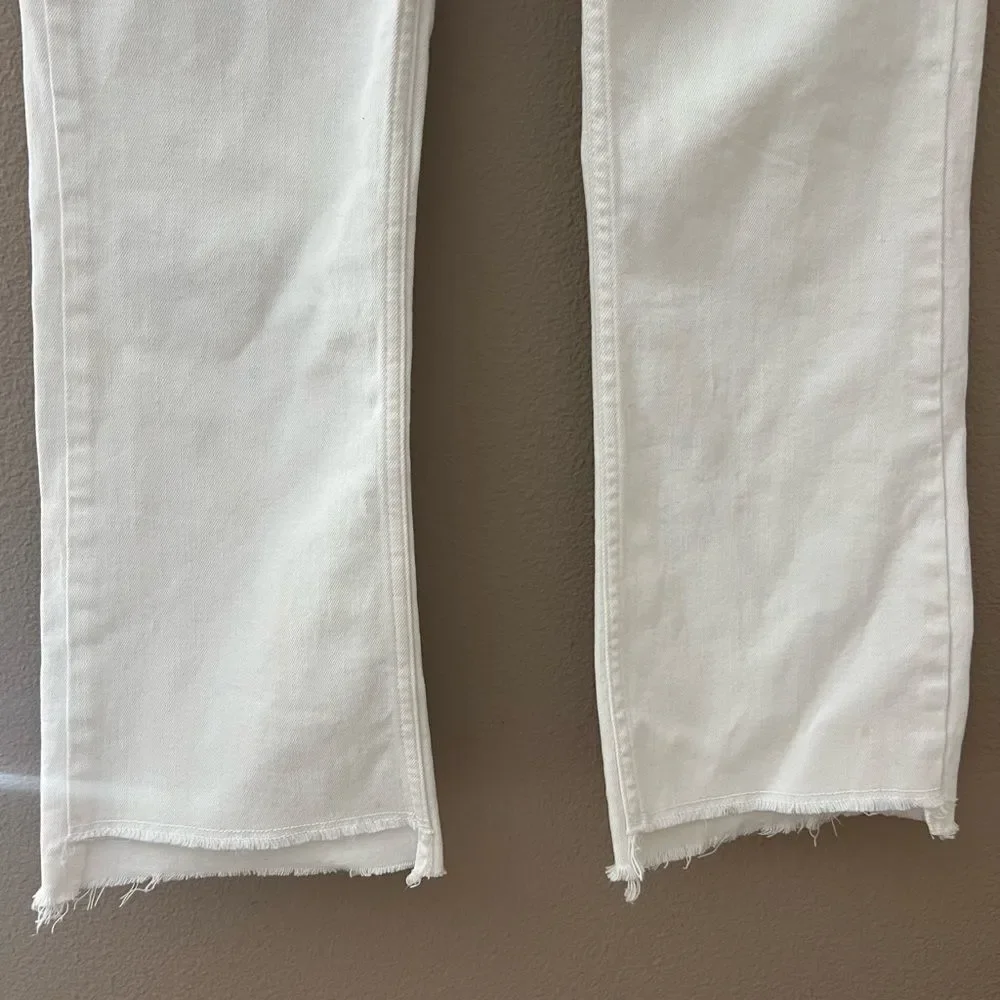 Zara High Waist Raw Hem Straight Leg - Picture 3 of 10